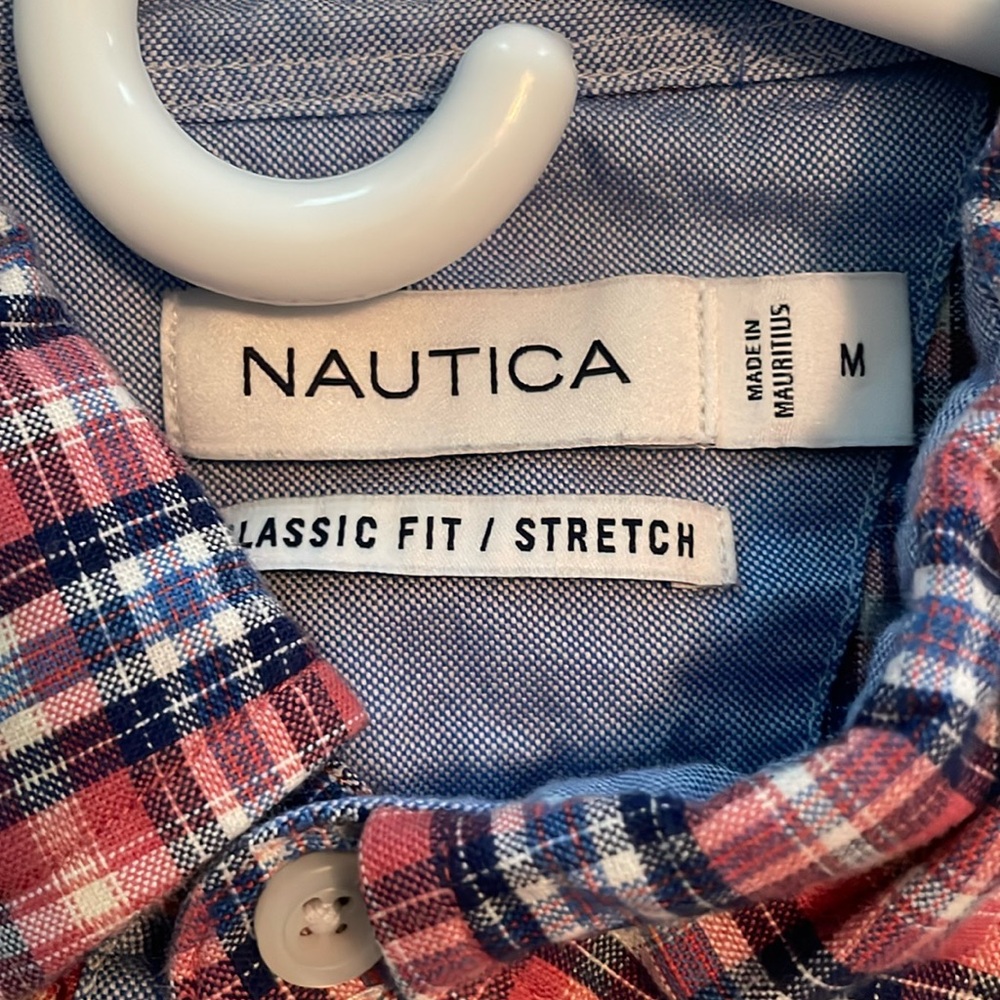 Nautica long sleeve button up shirt.